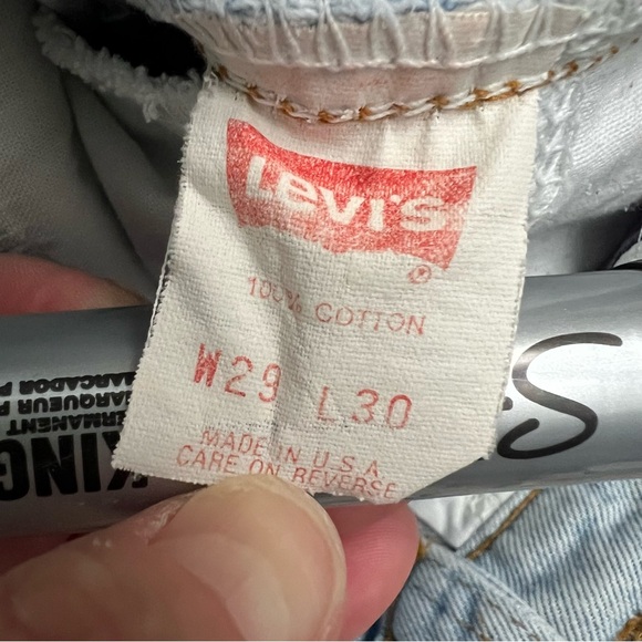Vintage 1989 Levi’s 550 Silver Tab Relaxed Fit Jeans Light Wash 0708 / USA - Picture 12 of 16